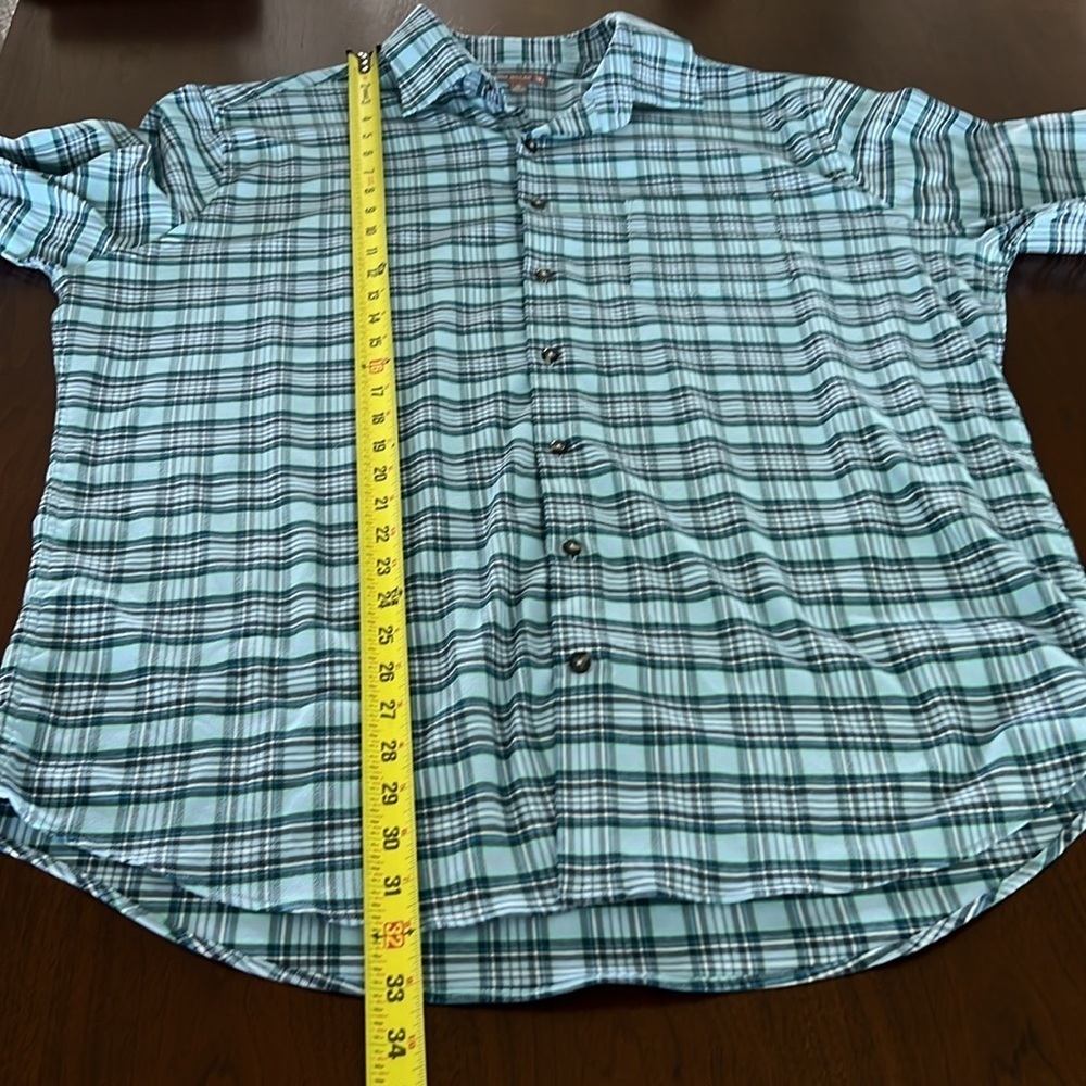 Peter Millar Men’s Crown Sport Plaid Button Down Short Flannel Blue Size XL - Picture 5 of 11